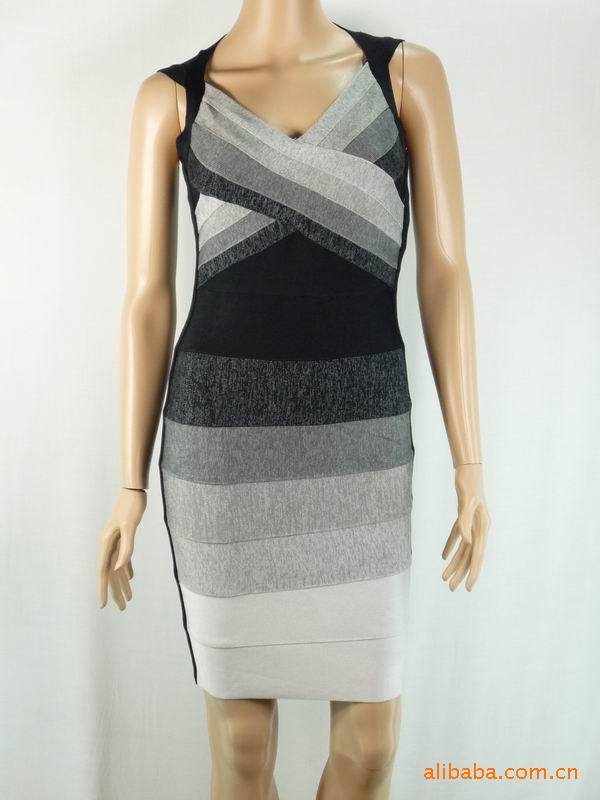 Grey Gradient Bandage Dress Skirt Evening Dress on Luulla