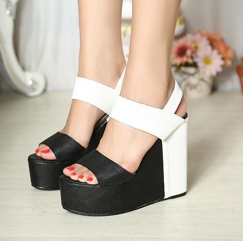 Wedge Sandals Spell Color High With Shoes Nightclub on Luulla
