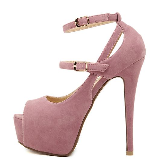 High With Fine With Roman -style Word -style Buckle High-heeled Sandals ...