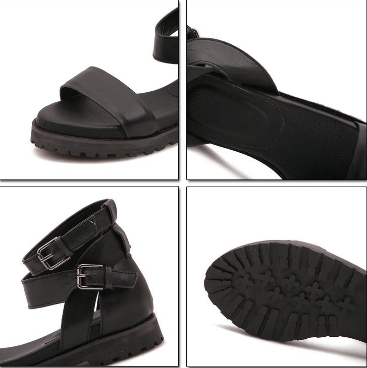 Women Fashion Soled Sandals With Buckle on Luulla