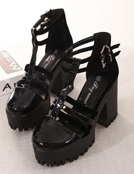 high flat heel sandals