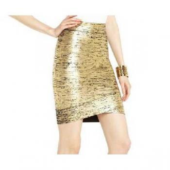 Shiny Bandage Tube Skirt 