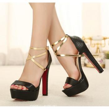 Cross Thick With High With Sandals Roman Sandals Fashion Ol Princess ...