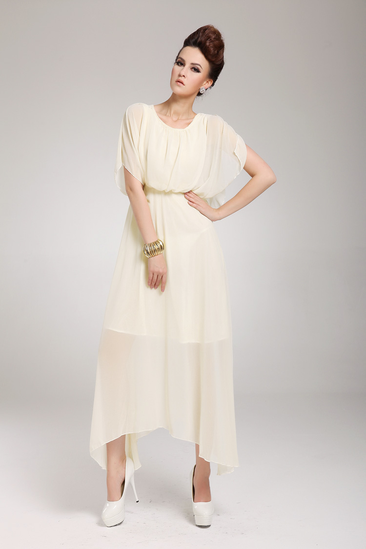 silk cape gown